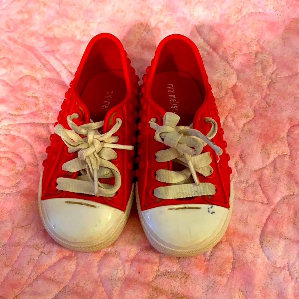 Red sneakers